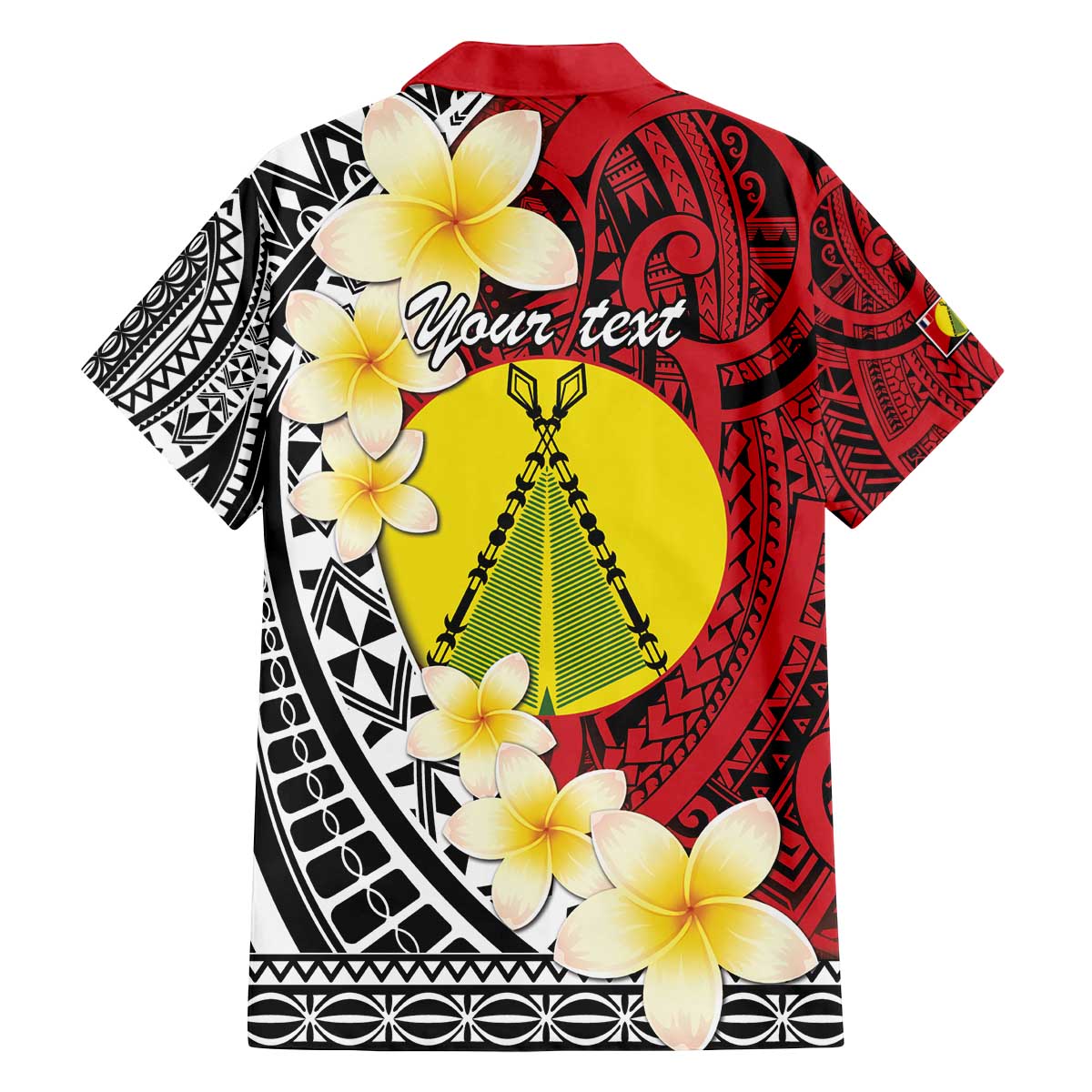 Sigave Chiefdom Wallis and Futuna Personalized Family Matching Off The Shoulder Long Sleeve Dress and Hawaiian Shirt Frangipani Flowers Polynesian Pattern