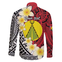 Sigave Chiefdom Wallis and Futuna Personalized Family Matching Off The Shoulder Long Sleeve Dress and Hawaiian Shirt Frangipani Flowers Polynesian Pattern