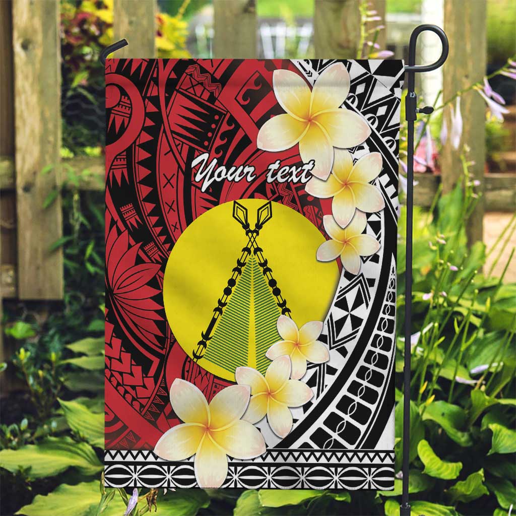 Sigave Chiefdom Wallis and Futuna Personalized Garden Flag Frangipani Flowers Polynesian Pattern