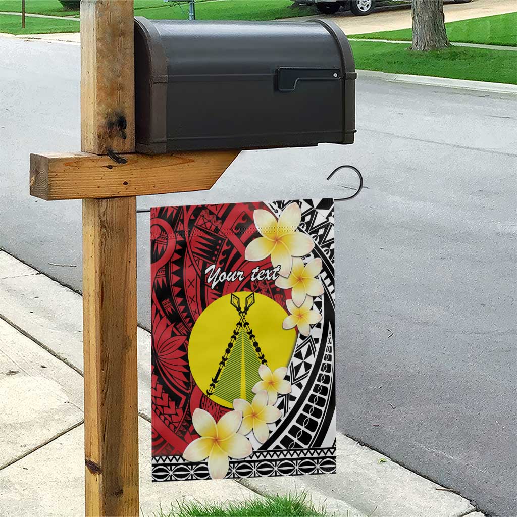 Sigave Chiefdom Wallis and Futuna Personalized Garden Flag Frangipani Flowers Polynesian Pattern