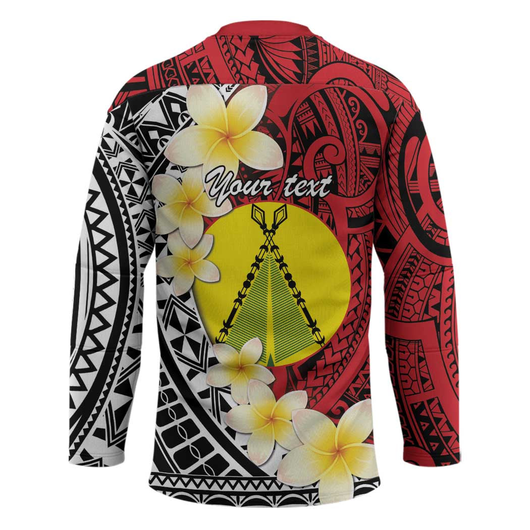 Sigave Chiefdom Wallis and Futuna Personalized Hockey Jersey Frangipani Flowers Polynesian Pattern - Polynesian Pride