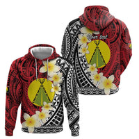 Sigave Chiefdom Wallis and Futuna Personalized Hoodie Frangipani Flowers Polynesian Pattern