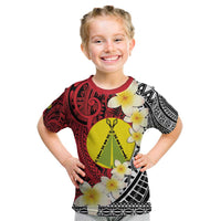 Sigave Chiefdom Wallis and Futuna Personalized Kid T Shirt Frangipani Flowers Polynesian Pattern LT9 Red - Polynesian Pride