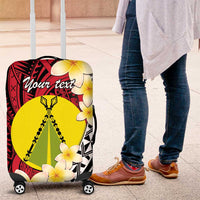 Sigave Chiefdom Wallis and Futuna Personalized Luggage Cover Frangipani Flowers Polynesian Pattern