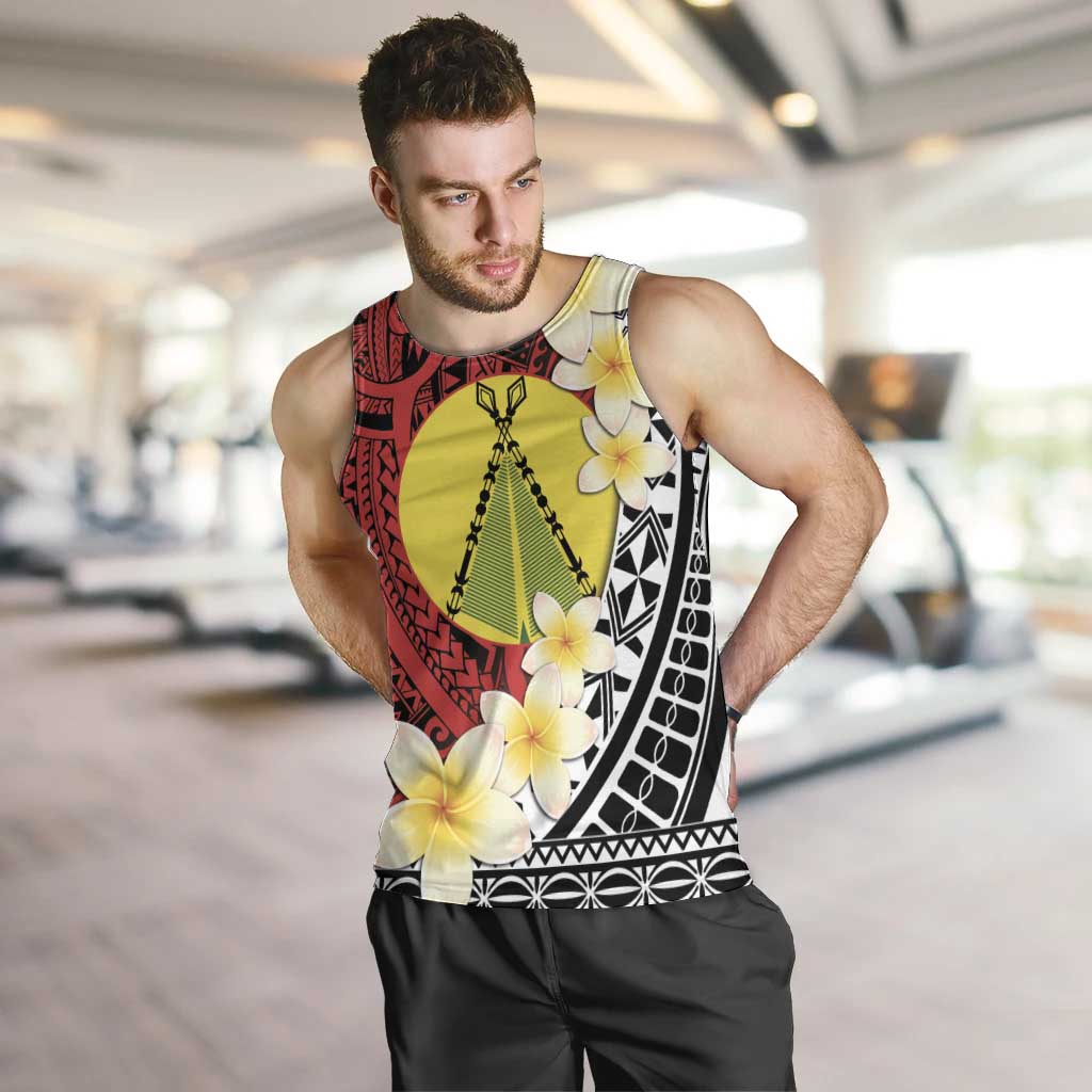 Sigave Chiefdom Wallis and Futuna Personalized Men Tank Top Frangipani Flowers Polynesian Pattern