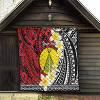 Sigave Chiefdom Wallis and Futuna Personalized Quilt Frangipani Flowers Polynesian Pattern LT9 - Polynesian Pride