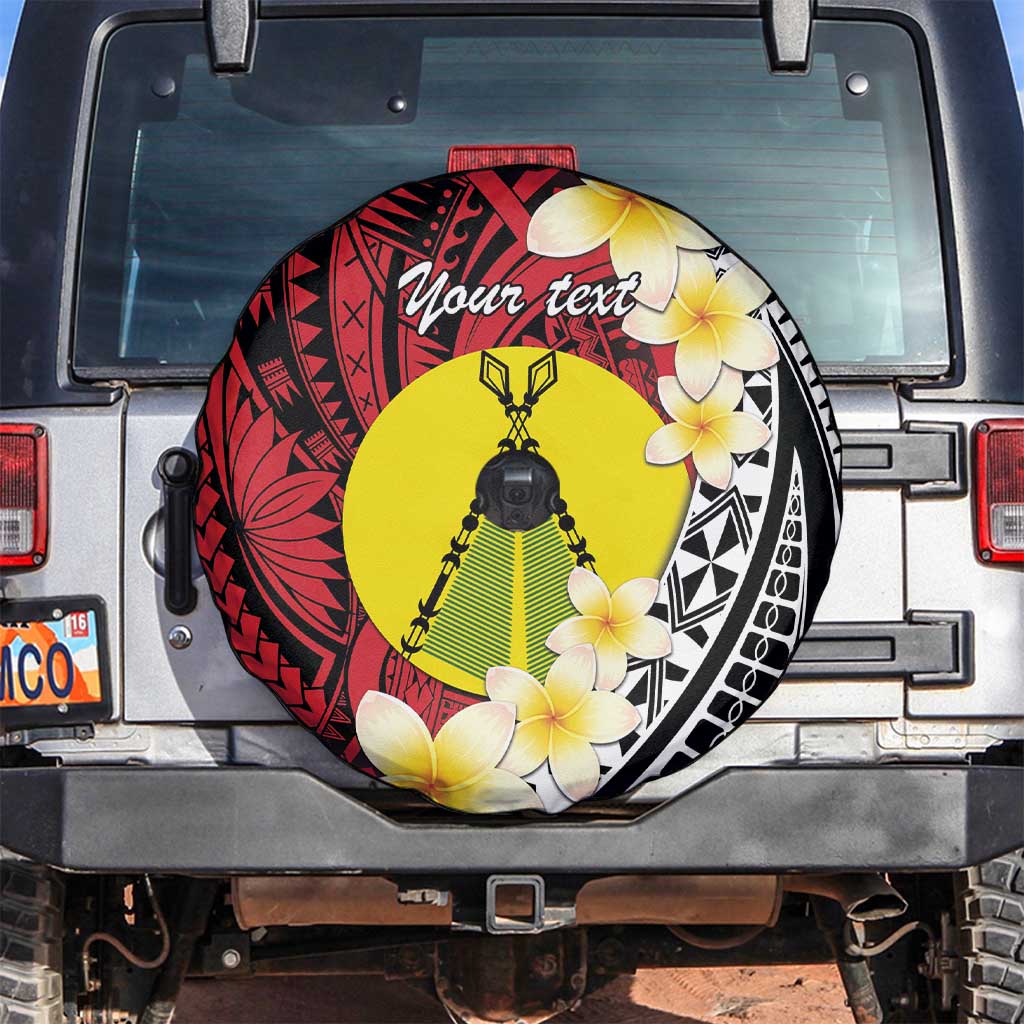 Sigave Chiefdom Wallis and Futuna Personalized Spare Tire Cover Frangipani Flowers Polynesian Pattern