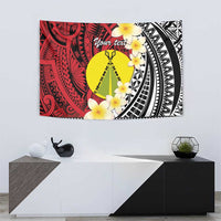 Sigave Chiefdom Wallis and Futuna Personalized Tapestry Frangipani Flowers Polynesian Pattern