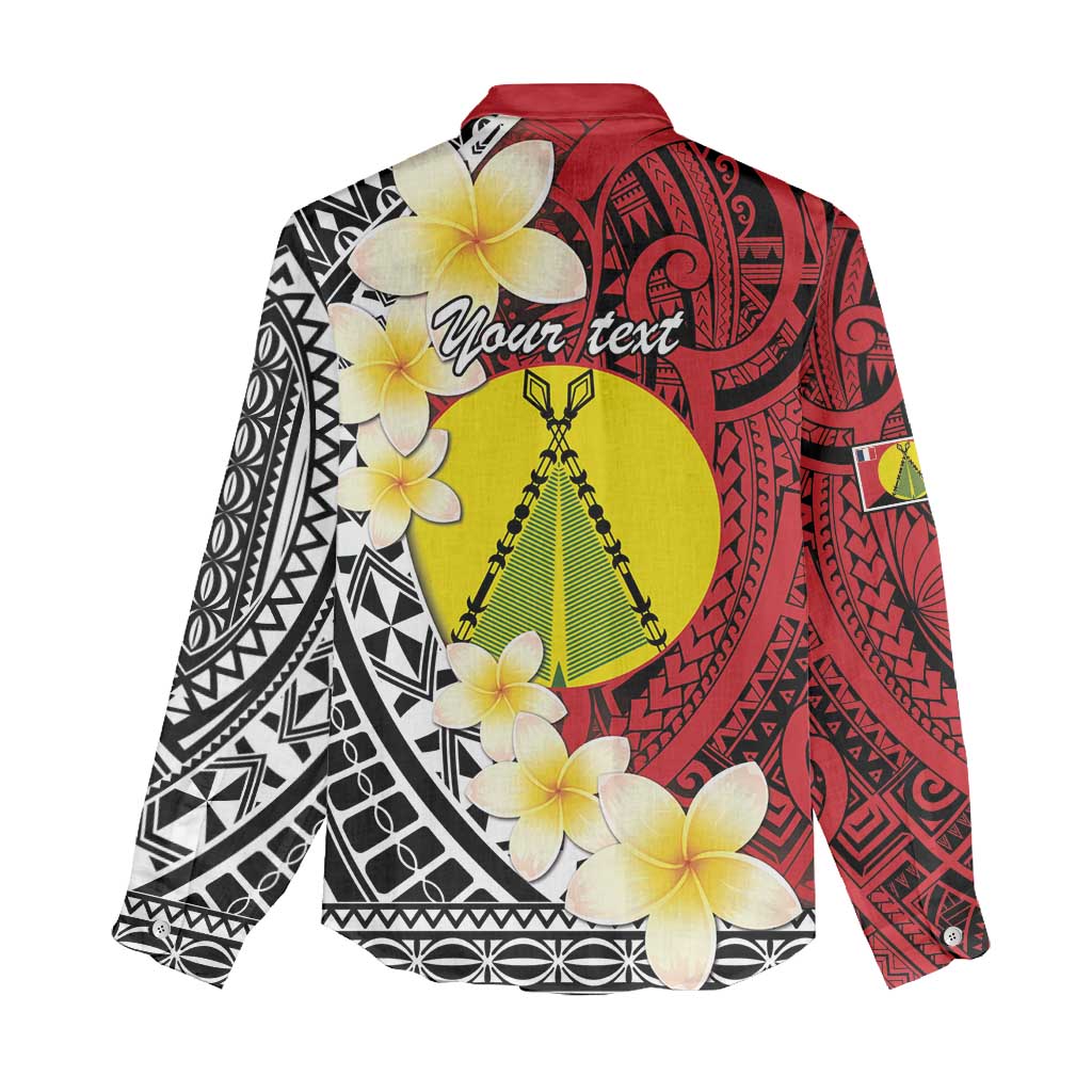 Sigave Chiefdom Wallis and Futuna Personalized Women Casual Shirt Frangipani Flowers Polynesian Pattern