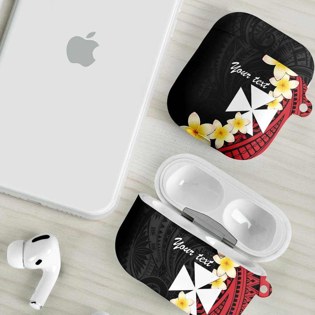 Uvea Chiefdom Wallis and Futuna Personalized AirPods Case Frangipani Flowers Polynesian Pattern - Polynesian Pride