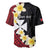 Uvea Chiefdom Wallis and Futuna Personalized Baseball Jersey Frangipani Flowers Polynesian Pattern