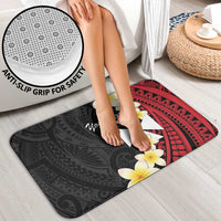 Uvea Chiefdom Wallis and Futuna Personalized Bathroom Set Frangipani Flowers Polynesian Pattern - Polynesian Pride