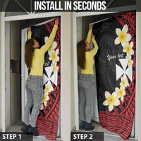 Uvea Chiefdom Wallis and Futuna Personalized Door Cover Frangipani Flowers Polynesian Pattern - Polynesian Pride