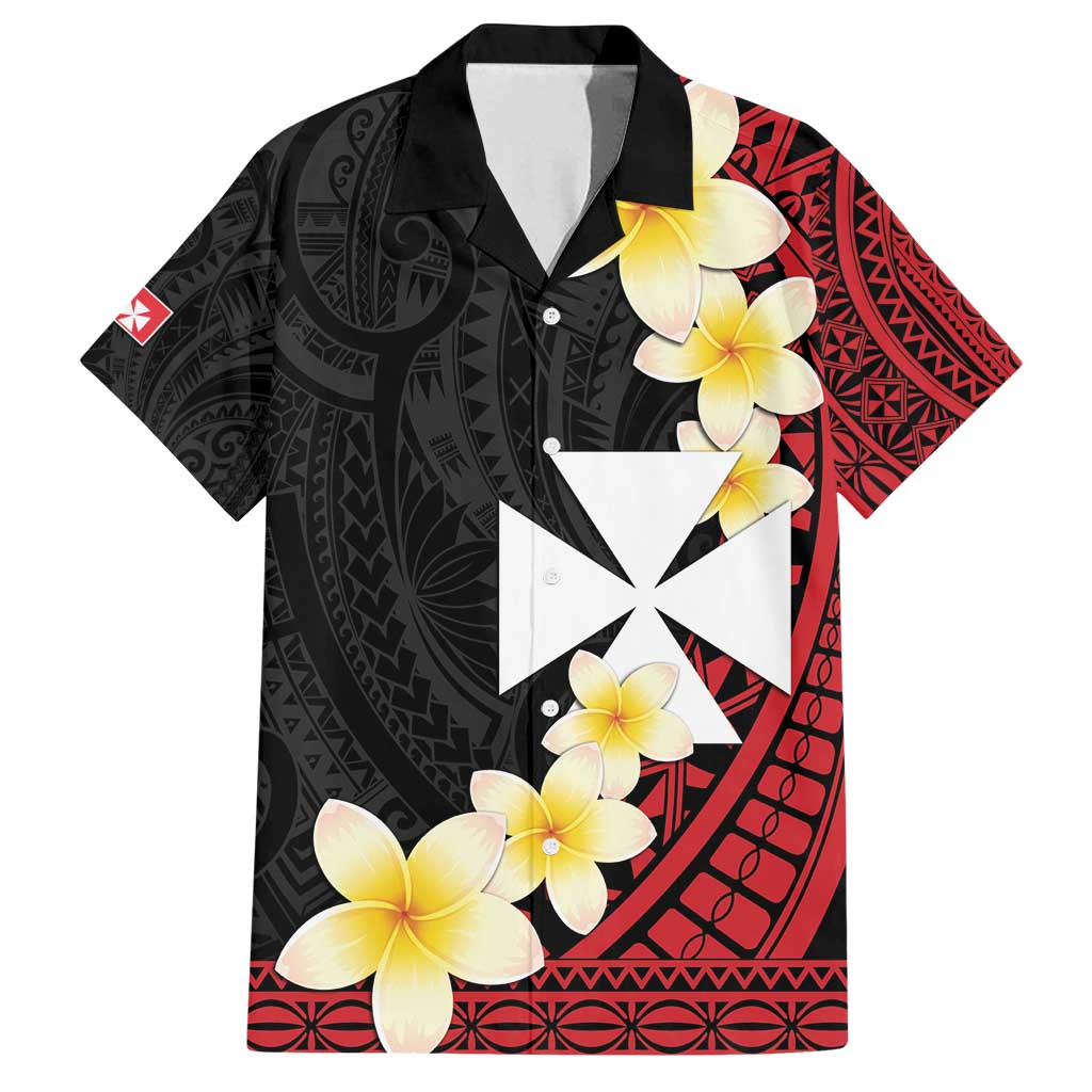 Uvea Chiefdom Wallis and Futuna Personalized Family Matching Puletasi and Hawaiian Shirt Frangipani Flowers Polynesian Pattern LT9 Dad's Shirt - Short Sleeve Red - Polynesian Pride