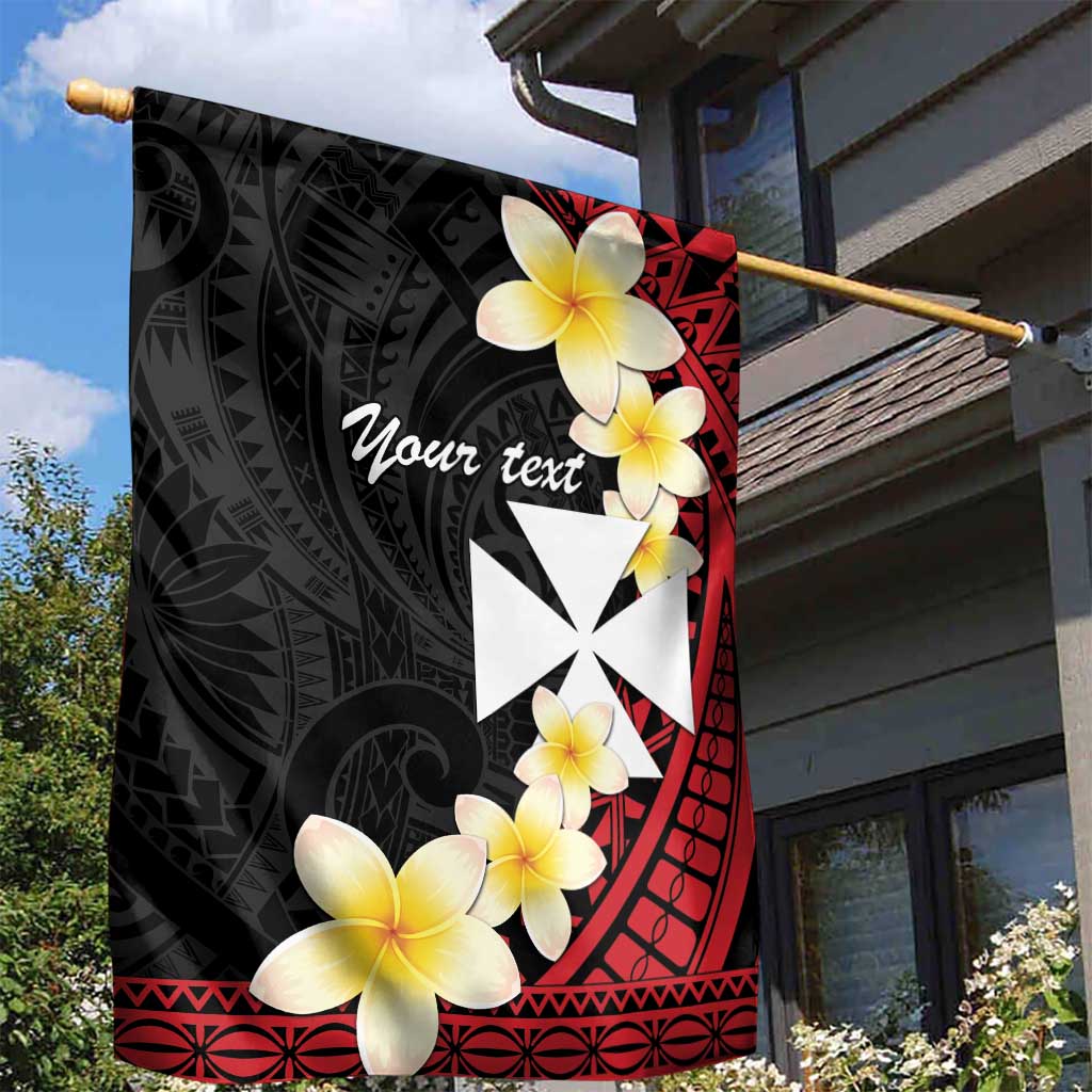 Uvea Chiefdom Wallis and Futuna Personalized Garden Flag Frangipani Flowers Polynesian Pattern