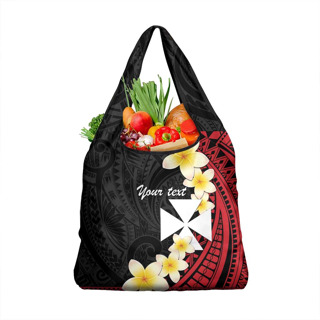 Uvea Chiefdom Wallis and Futuna Personalized Grocery Bag Frangipani Flowers Polynesian Pattern LT9 1-pack One Size Red - Polynesian Pride