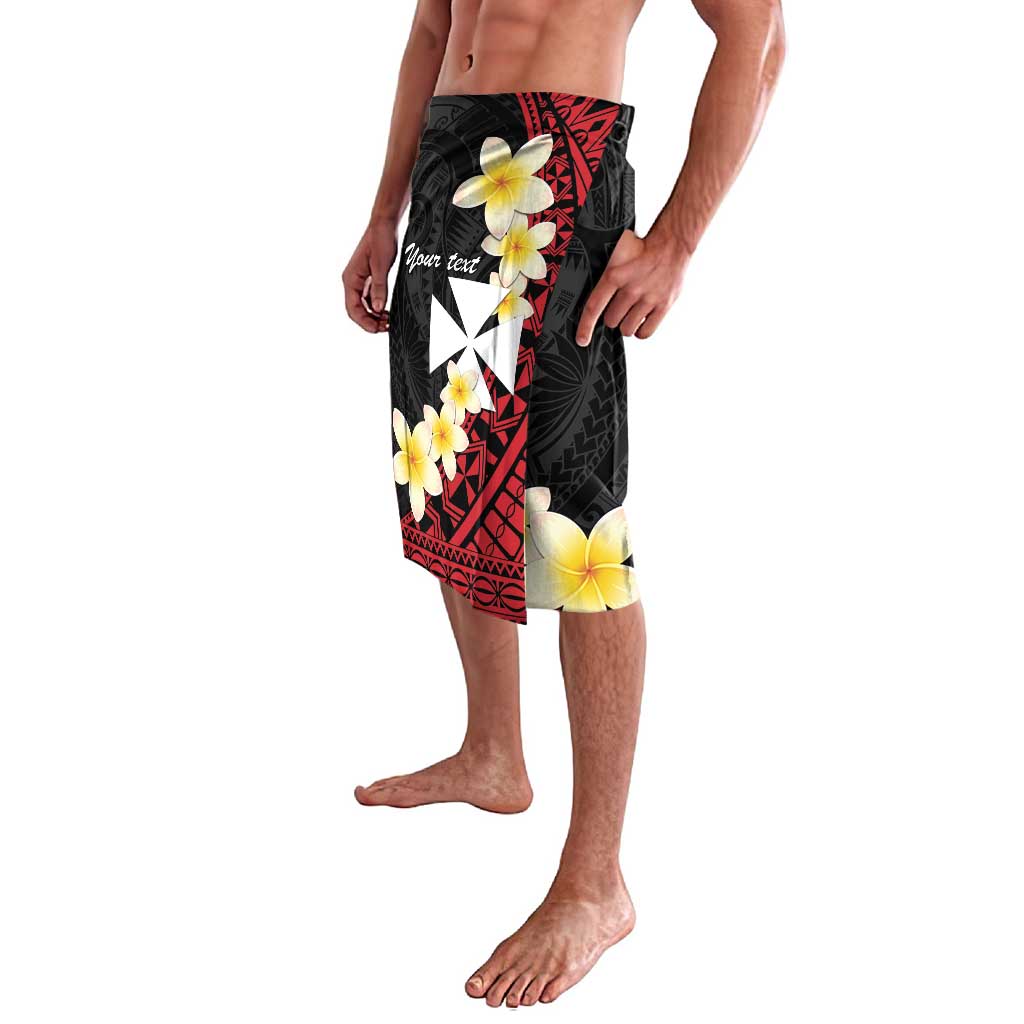 Uvea Chiefdom Wallis and Futuna Personalized Lavalava Frangipani Flowers Polynesian Pattern