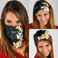 Uvea Chiefdom Wallis and Futuna Personalized Neck Gaiter Frangipani Flowers Polynesian Pattern - Polynesian Pride