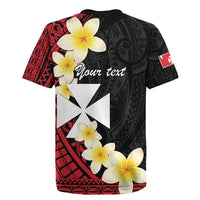 Uvea Chiefdom Wallis and Futuna Personalized Rugby Jersey Frangipani Flowers Polynesian Pattern