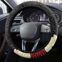 Uvea Chiefdom Wallis and Futuna Steering Wheel Cover Frangipani Flowers Polynesian Pattern LT9 - Polynesian Pride