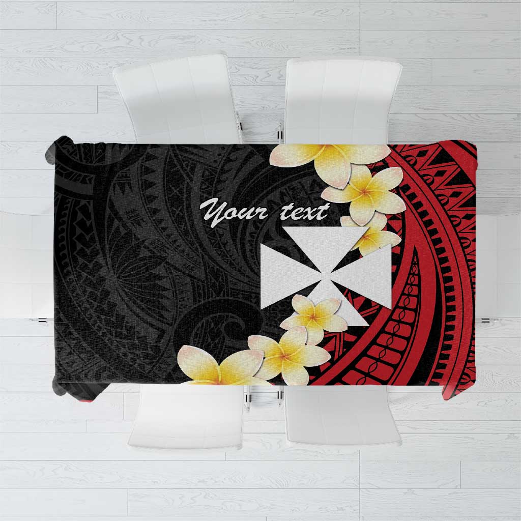 Uvea Chiefdom Wallis and Futuna Personalized Tablecloth Frangipani Flowers Polynesian Pattern LT9 Red - Polynesian Pride