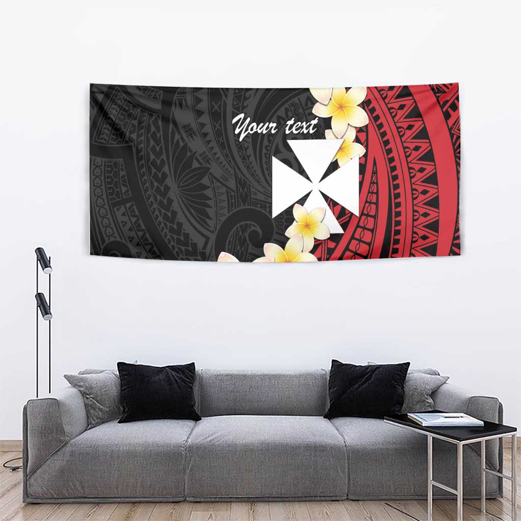 Uvea Chiefdom Wallis and Futuna Personalized Tapestry Frangipani Flowers Polynesian Pattern LT9 - Polynesian Pride