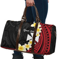 Uvea Chiefdom Wallis and Futuna Personalized Travel Bag Frangipani Flowers Polynesian Pattern - Polynesian Pride