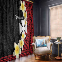 Uvea Chiefdom Wallis and Futuna Personalized Window Curtain Frangipani Flowers Polynesian Pattern LT9 - Polynesian Pride