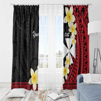 Uvea Chiefdom Wallis and Futuna Personalized Window Curtain Frangipani Flowers Polynesian Pattern LT9 - Polynesian Pride