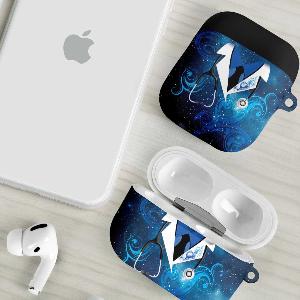 New Zealand Nurses RN AirPods Case Galaxy Stethoscope Maori Motif LT9 - Polynesian Pride