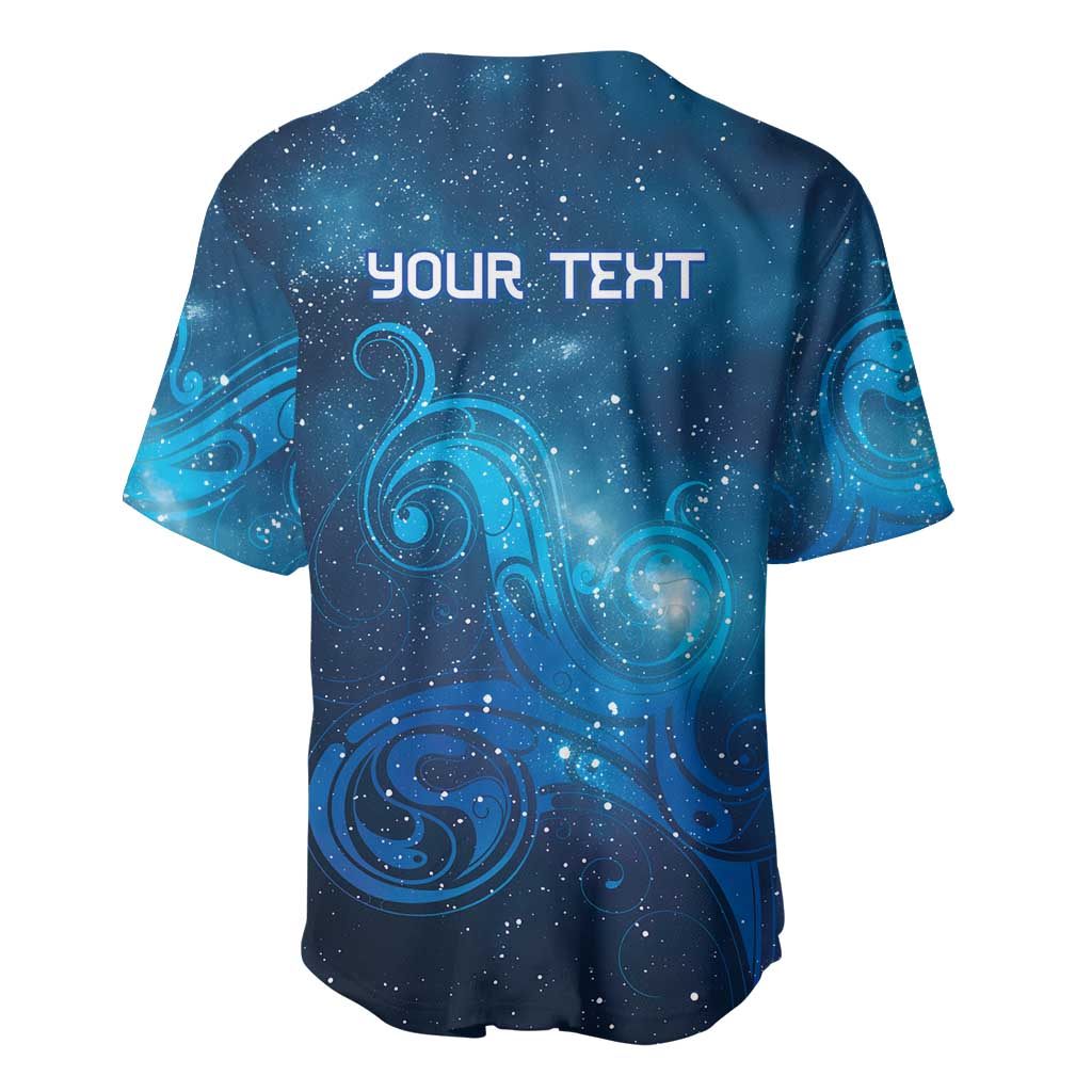 New Zealand Nurses RN Personalised Baseball Jersey Galaxy Stethoscope Maori Motif