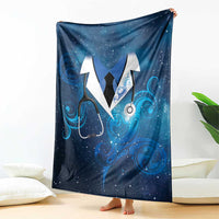 New Zealand Nurses RN Blanket Galaxy Stethoscope Maori Motif