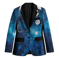 New Zealand Nurses RN Personalised Blazer Galaxy Stethoscope Maori Motif