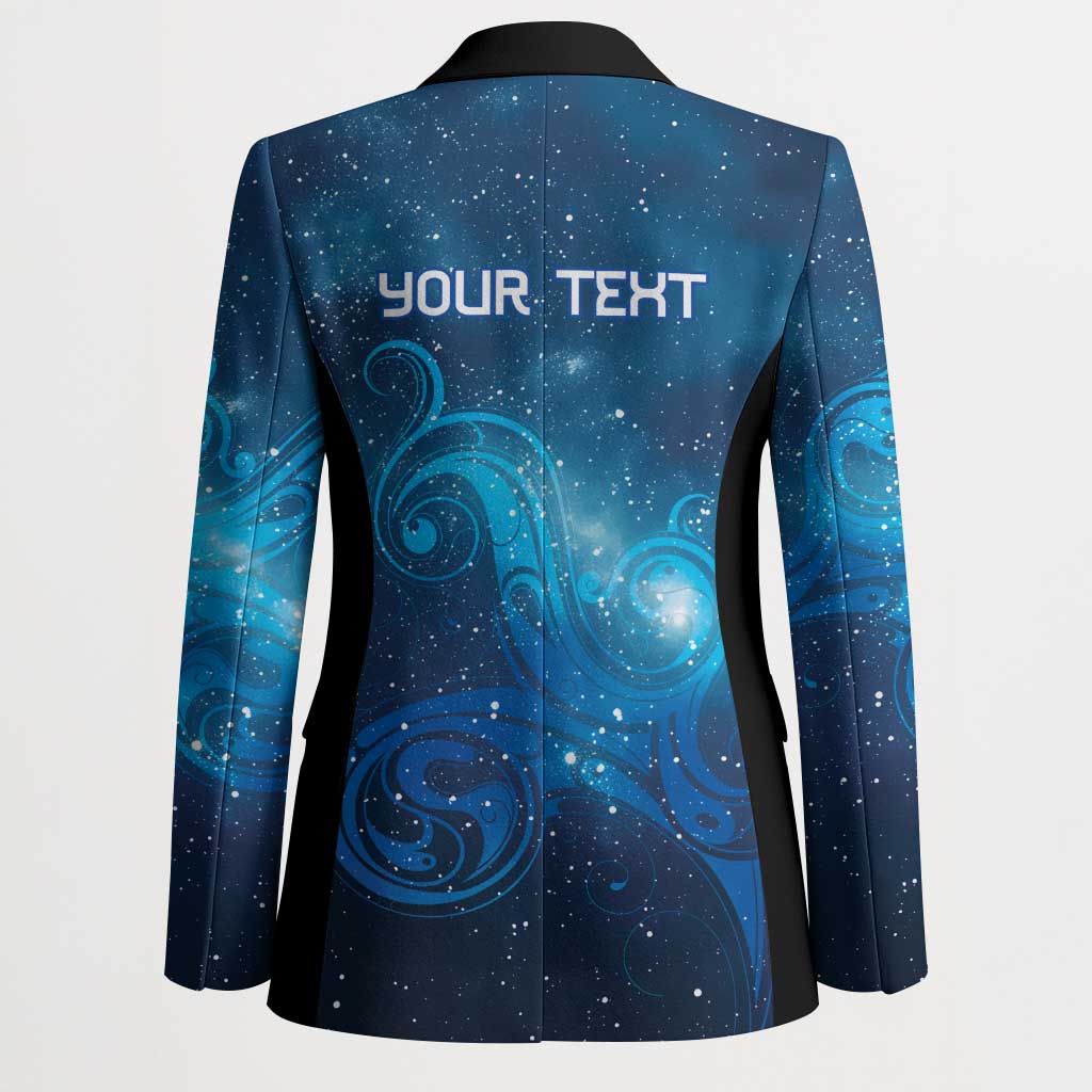 New Zealand Nurses RN Personalised Blazer Galaxy Stethoscope Maori Motif