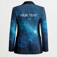 New Zealand Nurses RN Personalised Blazer Galaxy Stethoscope Maori Motif