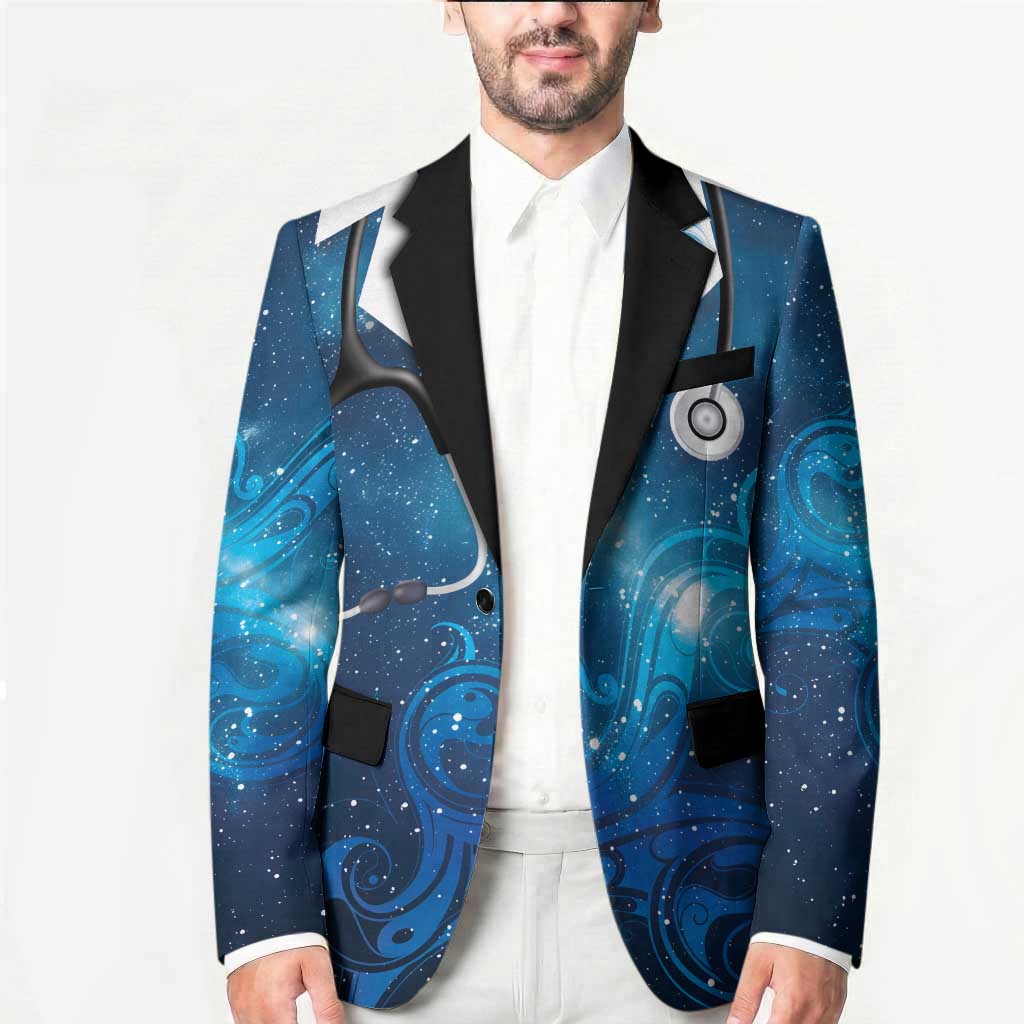 New Zealand Nurses RN Personalised Blazer Galaxy Stethoscope Maori Motif