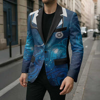 New Zealand Nurses RN Personalised Blazer Galaxy Stethoscope Maori Motif