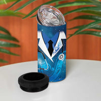 New Zealand Nurses RN Personalised 4 in 1 Can Cooler Tumbler Galaxy Stethoscope Maori Motif LT9 - Polynesian Pride
