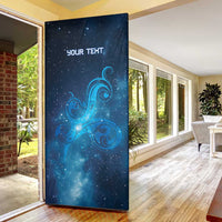 New Zealand Nurses RN Personalised Door Cover Galaxy Stethoscope Maori Motif