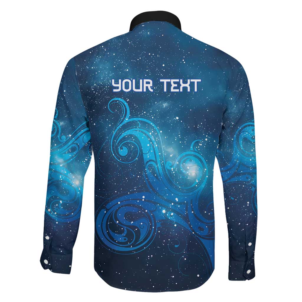 New Zealand Nurses RN Personalised Family Matching Short Sleeve Bodycon Dress and Hawaiian Shirt Galaxy Stethoscope Maori Motif LT9 - Polynesian Pride