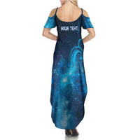 New Zealand Nurses RN Personalised Family Matching Summer Maxi Dress and Hawaiian Shirt Galaxy Stethoscope Maori Motif LT9 - Polynesian Pride