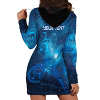 New Zealand Nurses RN Personalised Hoodie Dress Galaxy Stethoscope Maori Motif LT9 - Polynesian Pride