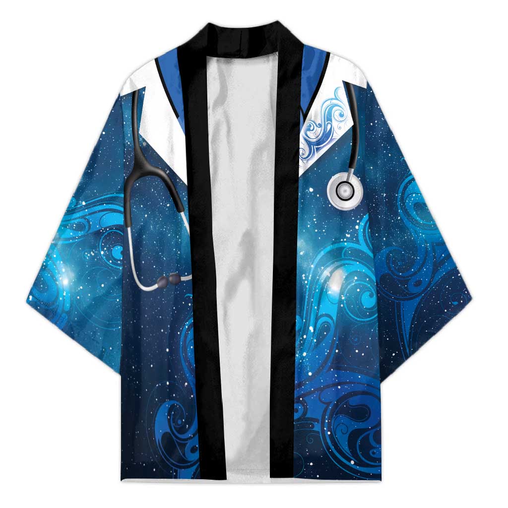 New Zealand Nurses RN Personalised Kimono Galaxy Stethoscope Maori Motif LT9 Unisex Galaxy - Polynesian Pride