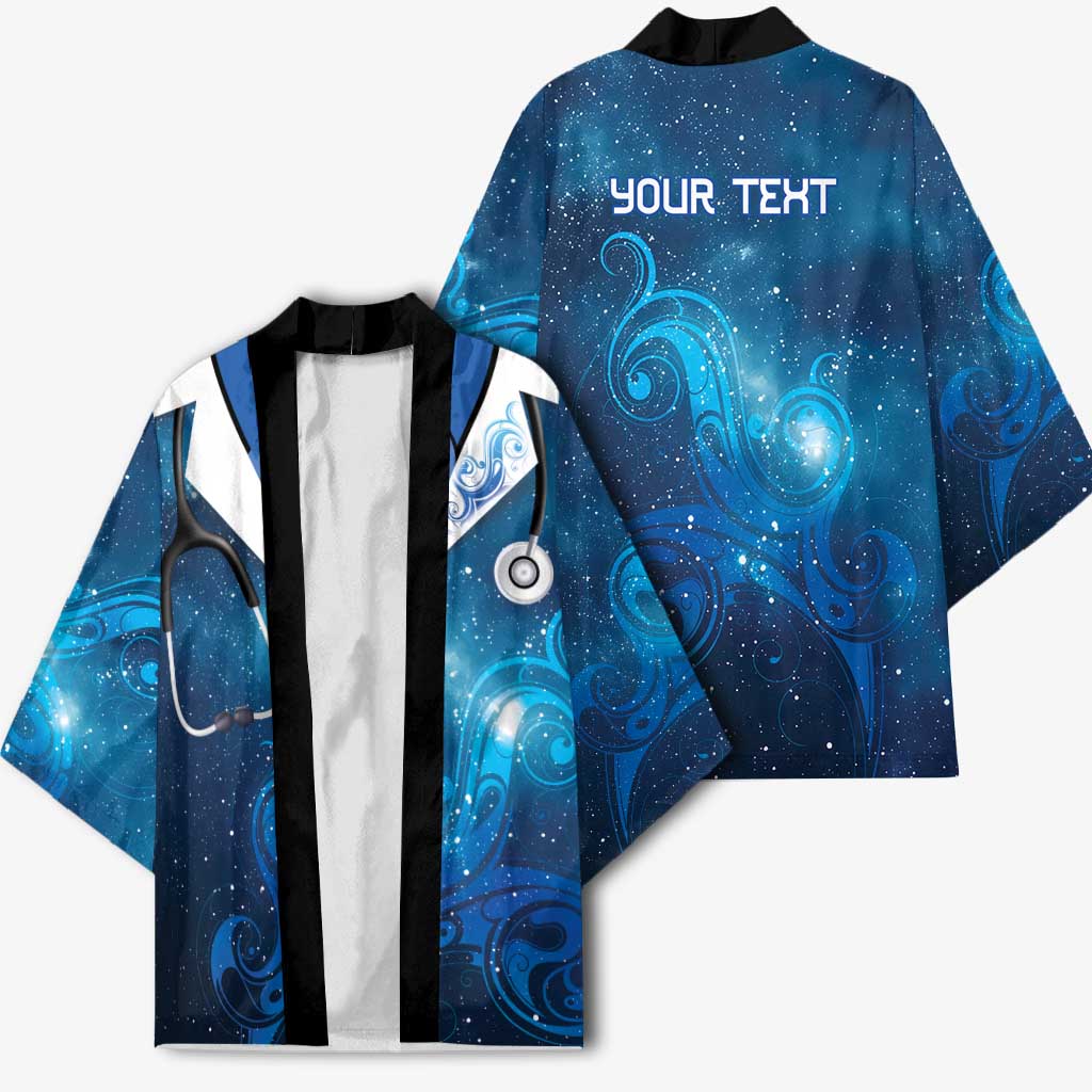 New Zealand Nurses RN Personalised Kimono Galaxy Stethoscope Maori Motif LT9 - Polynesian Pride