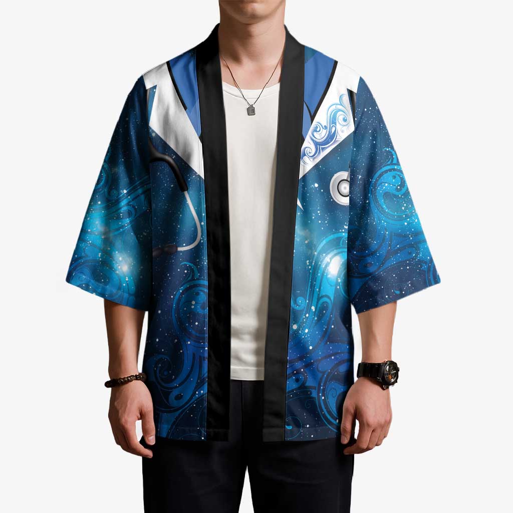 New Zealand Nurses RN Personalised Kimono Galaxy Stethoscope Maori Motif LT9 - Polynesian Pride