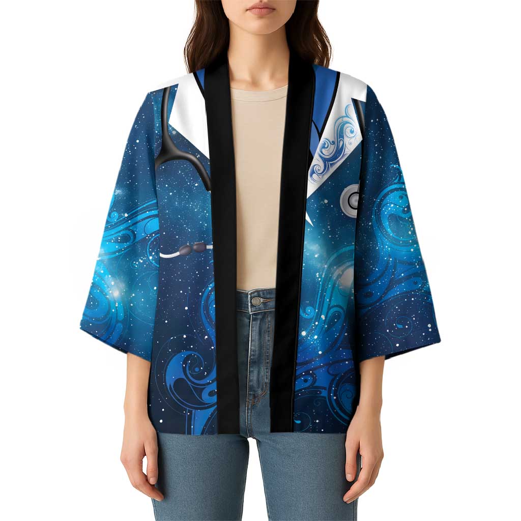 New Zealand Nurses RN Personalised Kimono Galaxy Stethoscope Maori Motif LT9 - Polynesian Pride