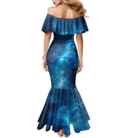 New Zealand Nurses RN Personalised Mermaid Dress Galaxy Stethoscope Maori Motif LT9 - Polynesian Pride
