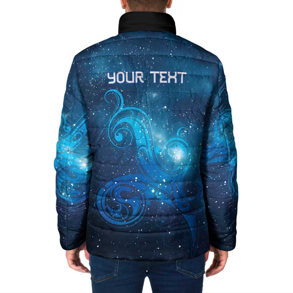 New Zealand Nurses RN Personalised Padded Jacket Galaxy Stethoscope Maori Motif