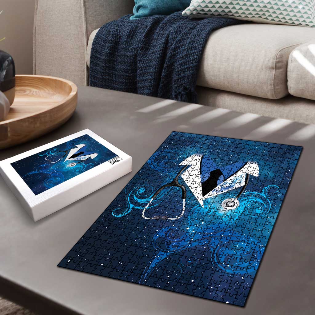 New Zealand Nurses RN Puzzle Galaxy Stethoscope Maori Motif LT9 - Polynesian Pride