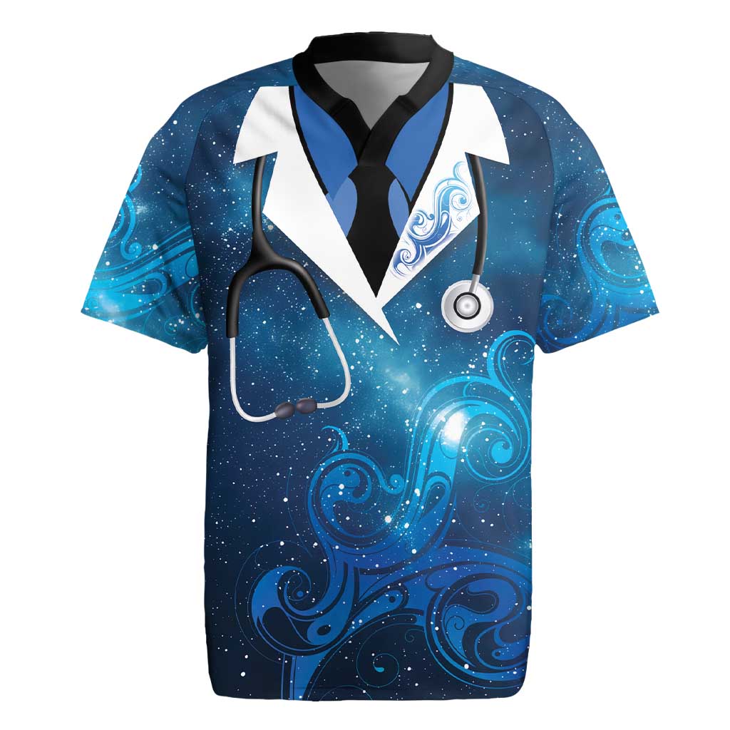 New Zealand Nurses RN Personalised Rugby Jersey Galaxy Stethoscope Maori Motif LT9 Galaxy - Polynesian Pride